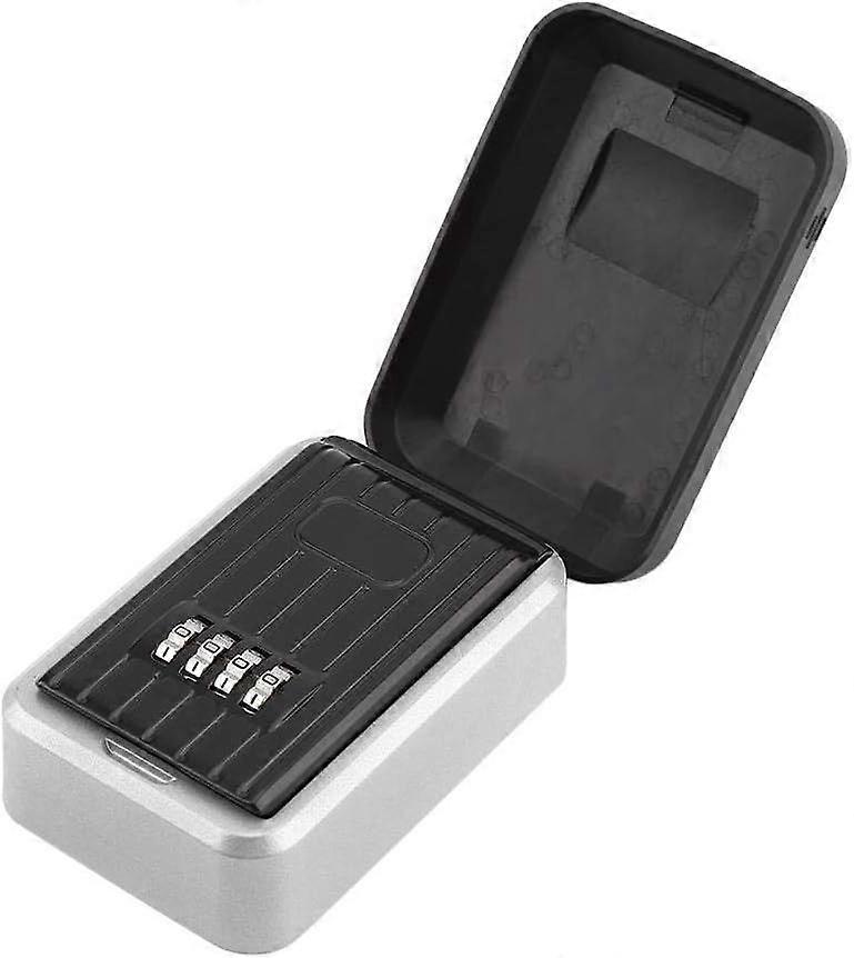 Secure Key Box, Wall Mounted Key Box with 4 Codes, Outdoor Key Storage Box Wall Mounted Secure Key Safe