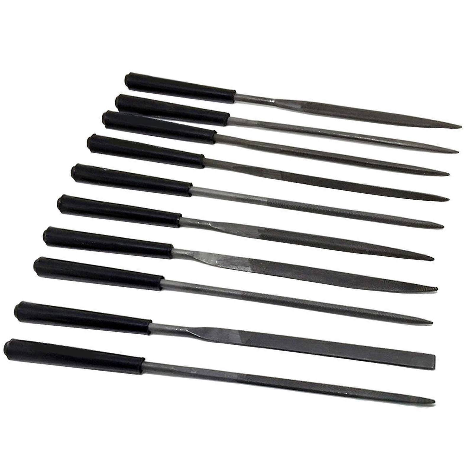 Luthier Needle File Tool Set för Gitarr Bridge Mutter Slot Slipning