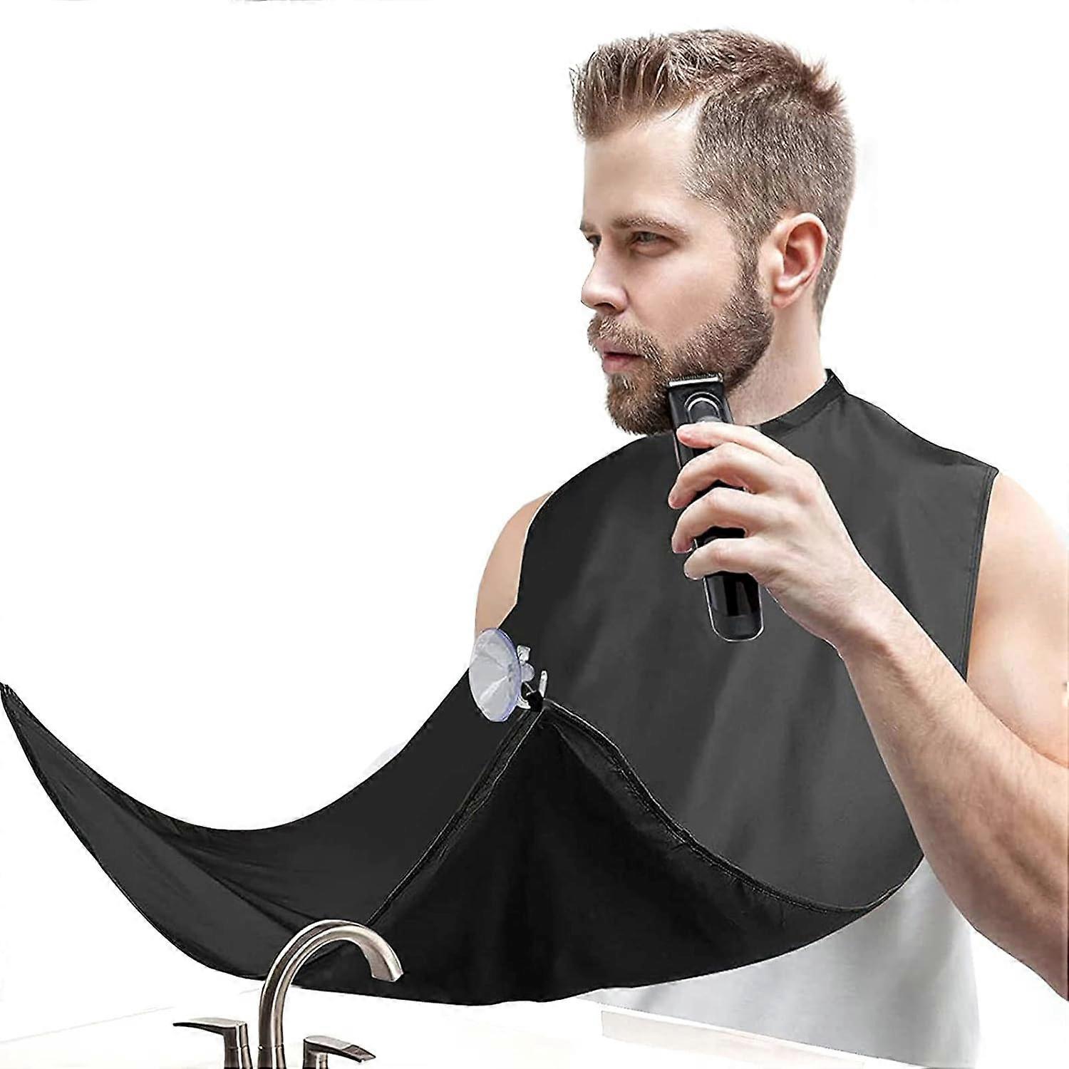 Grooming Essential, Non-Stick Beard Cape, Beard Apron With Quick Drying Waterproof Fabric For Mess-Free Shaving, Adjustable Neck Straps And Suction