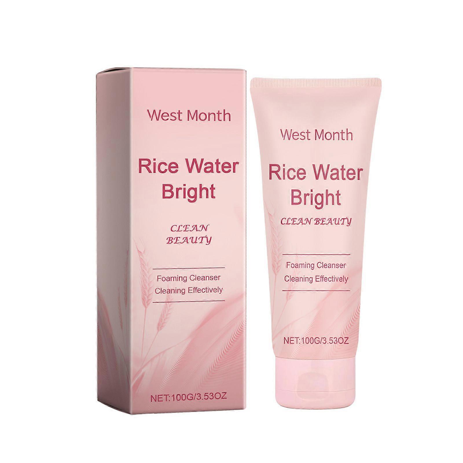 West Month Rice Cleanser Moisturizes And Cleanses Face Clean, Refreshing And Non-Greasy, Brightening Complexion