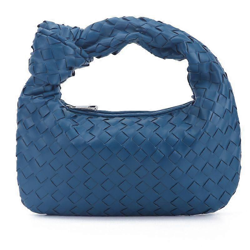ウーブンレザーホーブ餃子バッグ女性用ディナーハンドバッグ財布ホーボーバッグノット織りサマークラッチバッグ