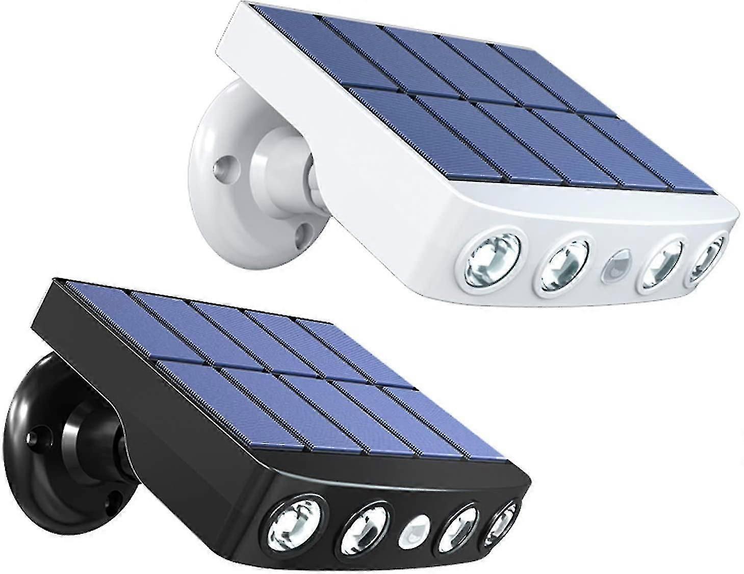 Paquete de 2 luces solares al aire libre Sensor de movimiento solar Luces de seguridad, 3 modos 120 gran angular Solar Led Light