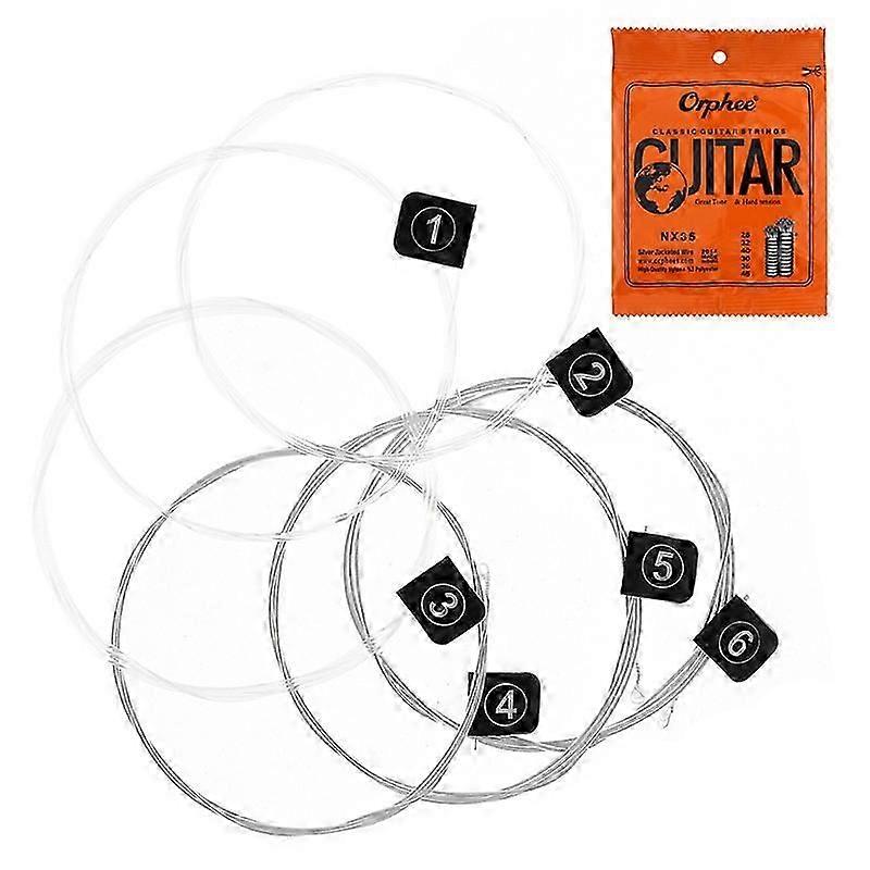 6pcs/set Guitar Strings Conventional Classical Guitar String Series E/B/G/D/A/E Use High-quality Nylon Wire Feel Moderate NX-35 bs