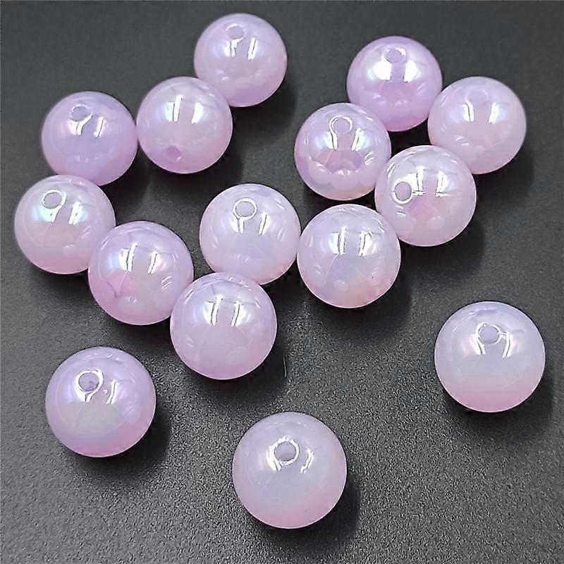 High quality Loose Beads for Bracelet Earring Making Acrylic 10pcs Jelly Color Round Fashion DIY Jewelry Accessories Dazzle Color Material 16mm