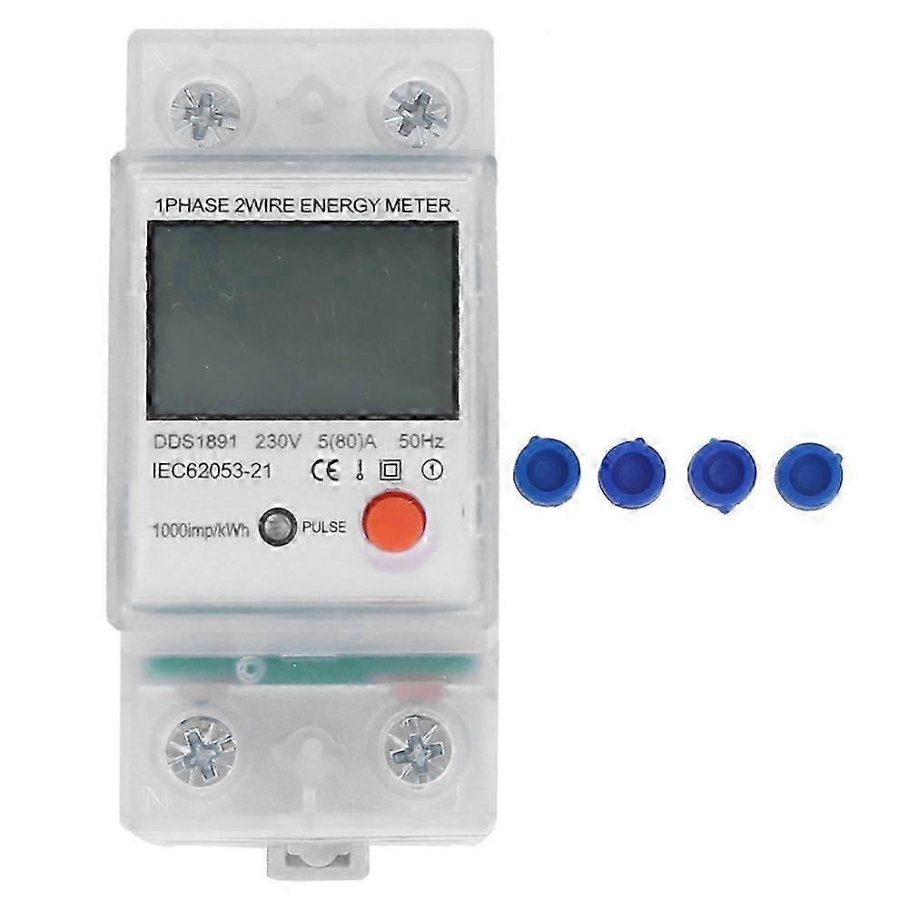 DDS1891 Single Phase 2P DINRail Electric Meter Energy Meter Electronic KWh Meter