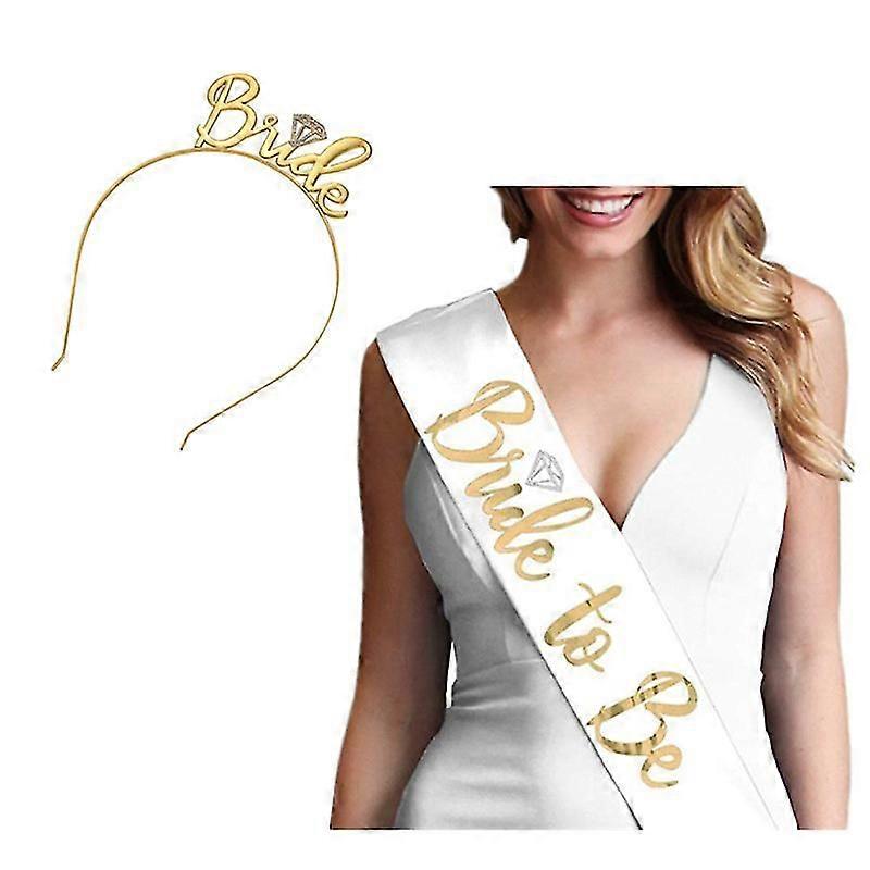 Bride to Be Sash & Headband Tiara Set