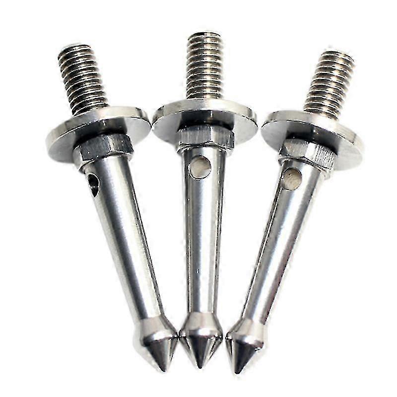 3pcs Inoxidável 3/8 Polegadas Picos de pé do tripé compatível com picos de terreno mais soltos compatíveis Gitzo/manfrotto/siri/benro, etc.tripé