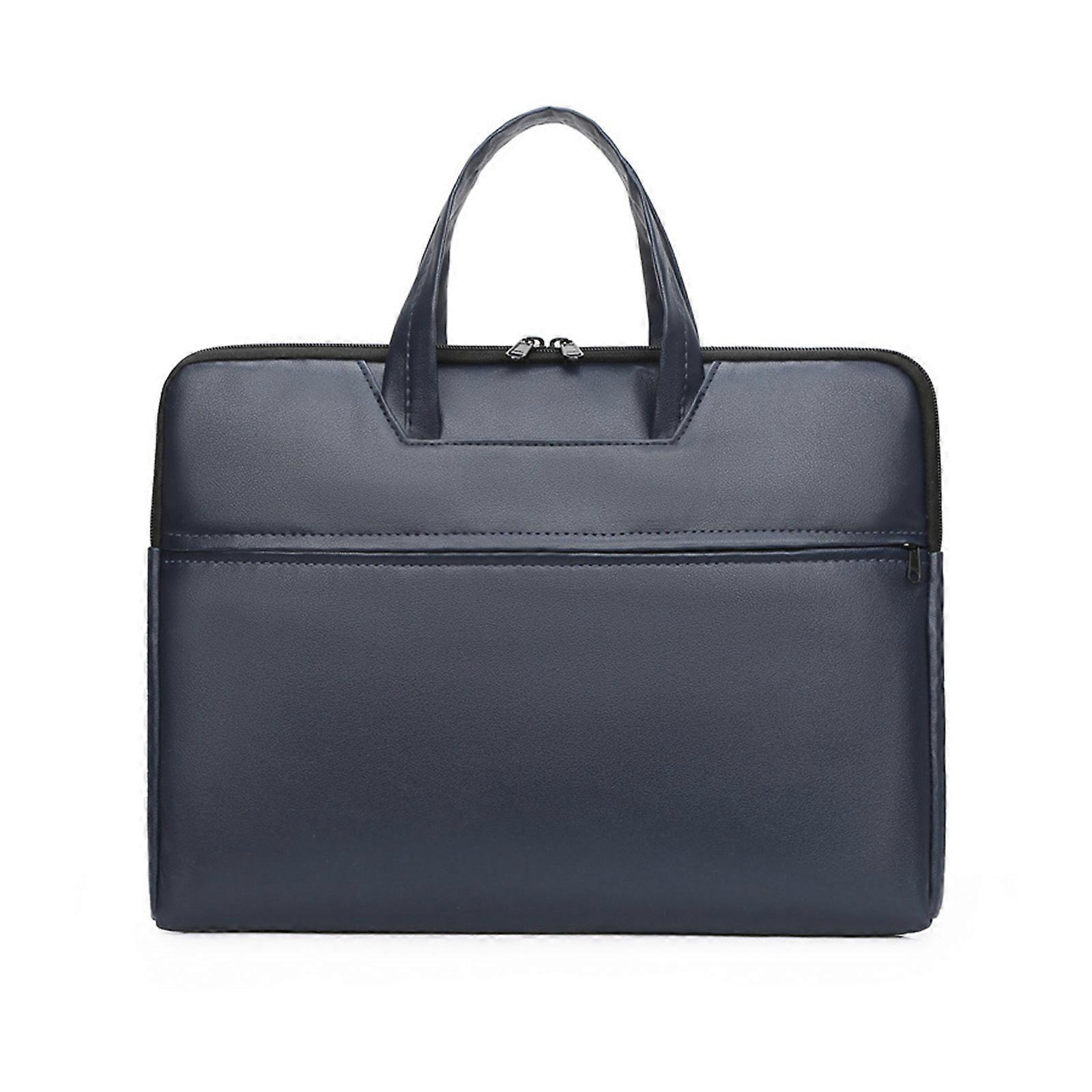 Tote Laptop Bag with Handles Zippers Waterproof Dustproof Organize for Notebook Computer Sleeve Handbag Bag  Blue