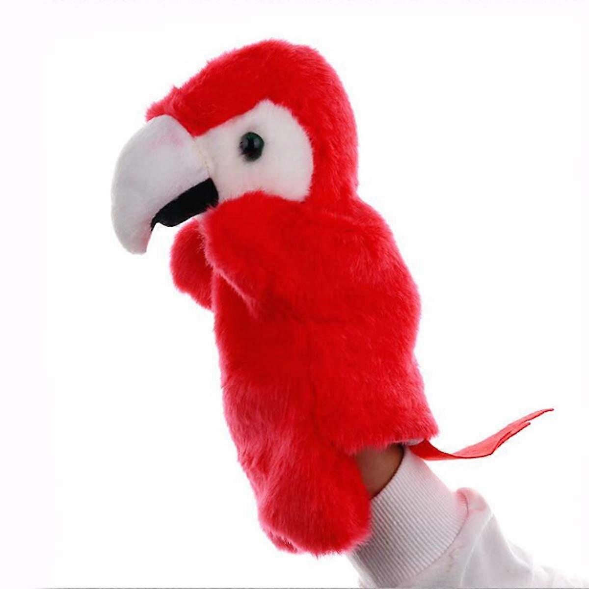 Plush Parrot Hand Puppets for Kids - Soft Fabric, Colorful Bird Puppet Toys, Educational Role-Playing, 12 Inches