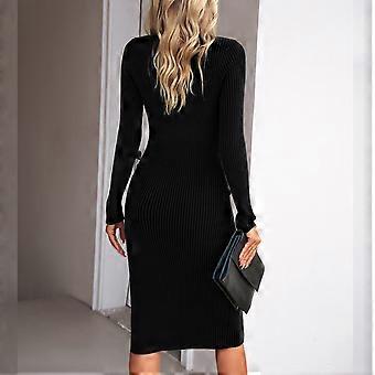 Womens Long Sleeve Rib Knit Midi Bodycon Pencil Dress Lady Bodycon Square  Neck Long Dress for Autumn Winter Blue L | Fruugo FR