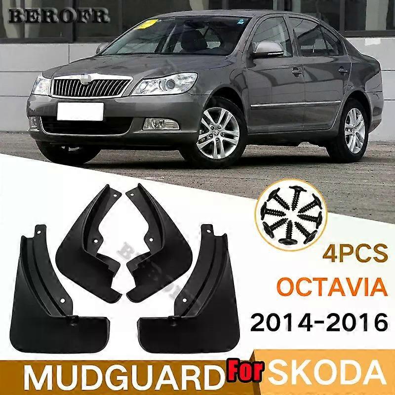 Compatible 4pcs For Skoda Octavia Pro 2006-2023 2017 2018 2019 Car Mud Flaps Mudguard Splash Guards Fender Mudflaps Flap