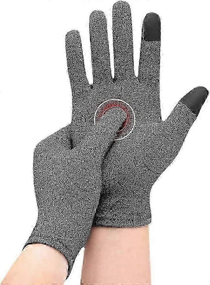 Winter Gloves with Elastic Cuff Arthritis Gloves for Wrist and Thumb Pressure Relief Touchscreen Gloves,L