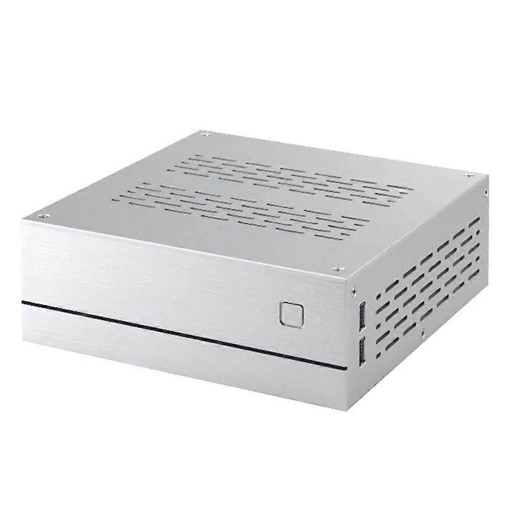 ITX Mini Bilgisayar Kılıf Auminum / Cam Evrak Çantası Ev Sineması Bilgisayar Kutusu Masaüstü Oyun PC Muhafazası Küçük Şasi Beyaz