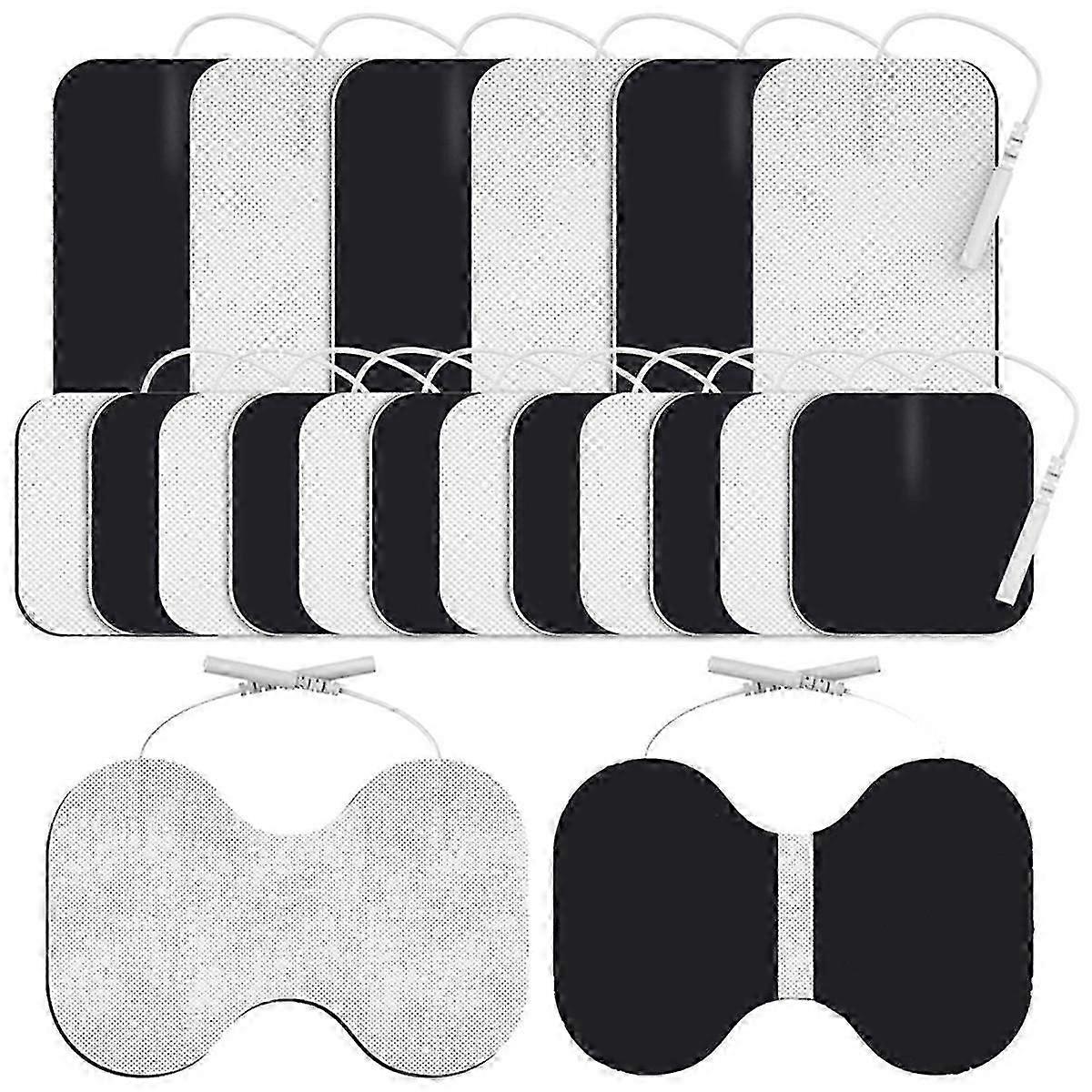 Tens Unit Electrode Pads - 20 Pcs, Multiple Sizes, Xl, Reusable & Latex-free (2mm)