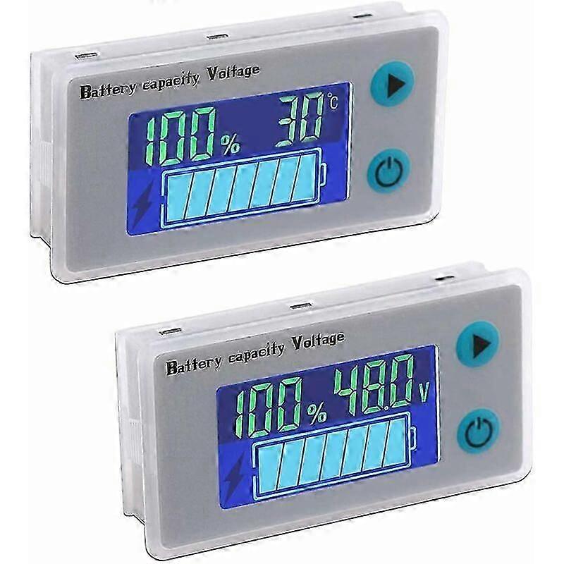 2pcs 12V Battery Capacity Monitor Lead Battery Voltage Indicator LCD Battery Indicator Tester