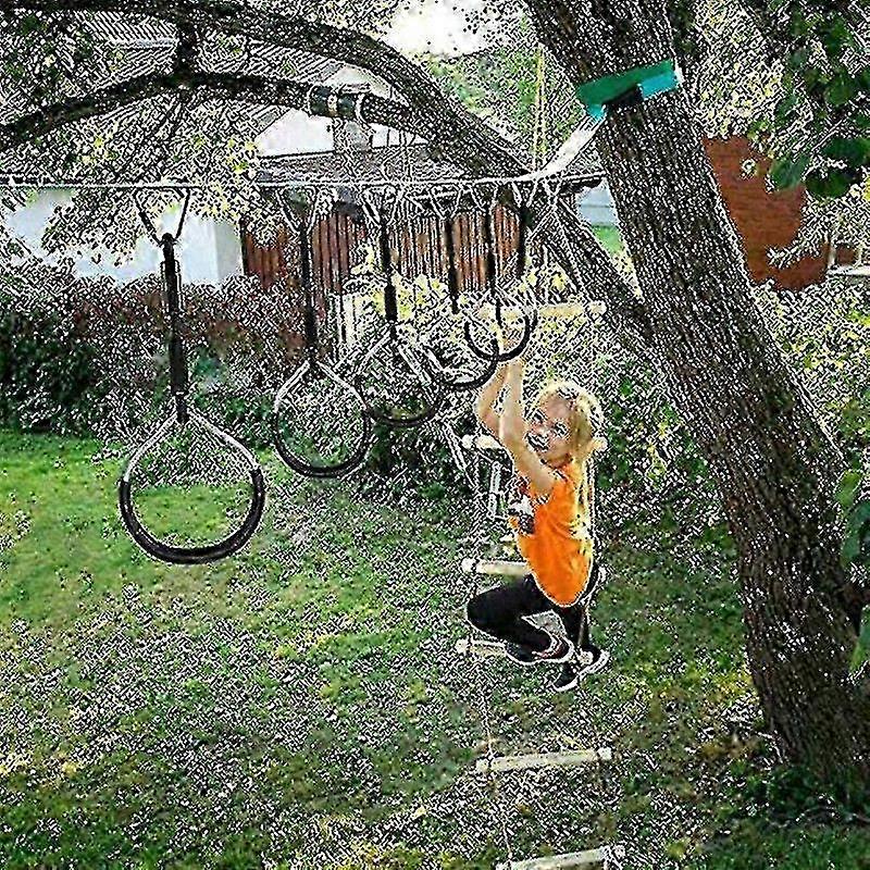 حلقات الجمباز المتأرجحة ، 4 قطع مجموعات اللعب ومعدات الملعب ، الطريق السريع الأسود