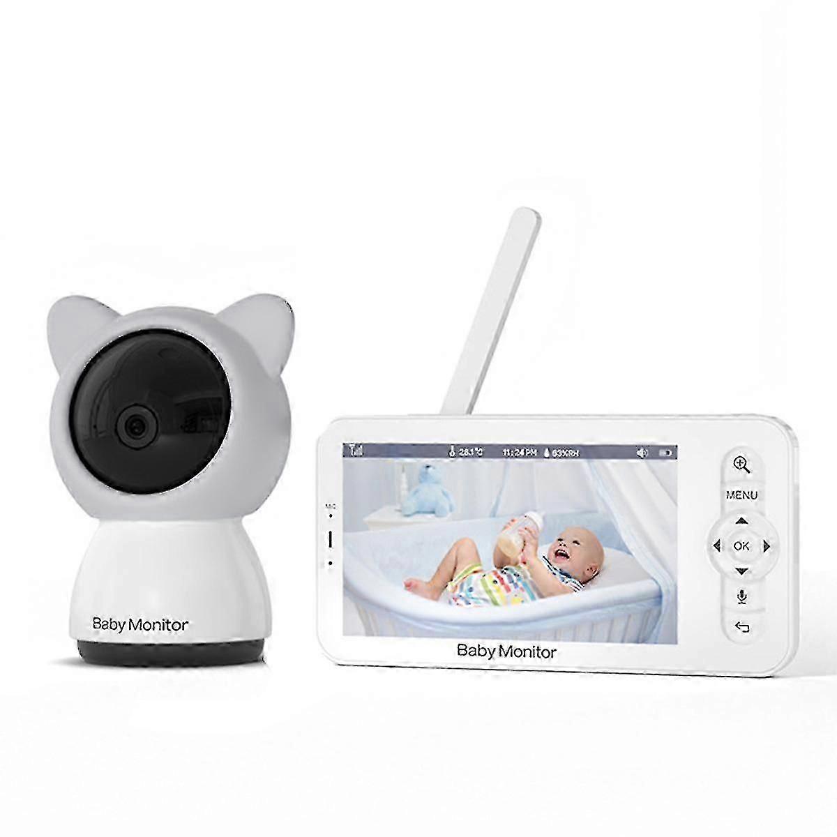Hd Wifi Baby Monitor With App,5 Inch 1080p Zoom Baby Camera,night Vision,2-way Talk,3000mah Battery