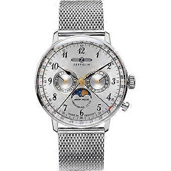 Zeppelin prata aço inoxidável Hindenburg LZ129 - 7036M-1 relógio masculino