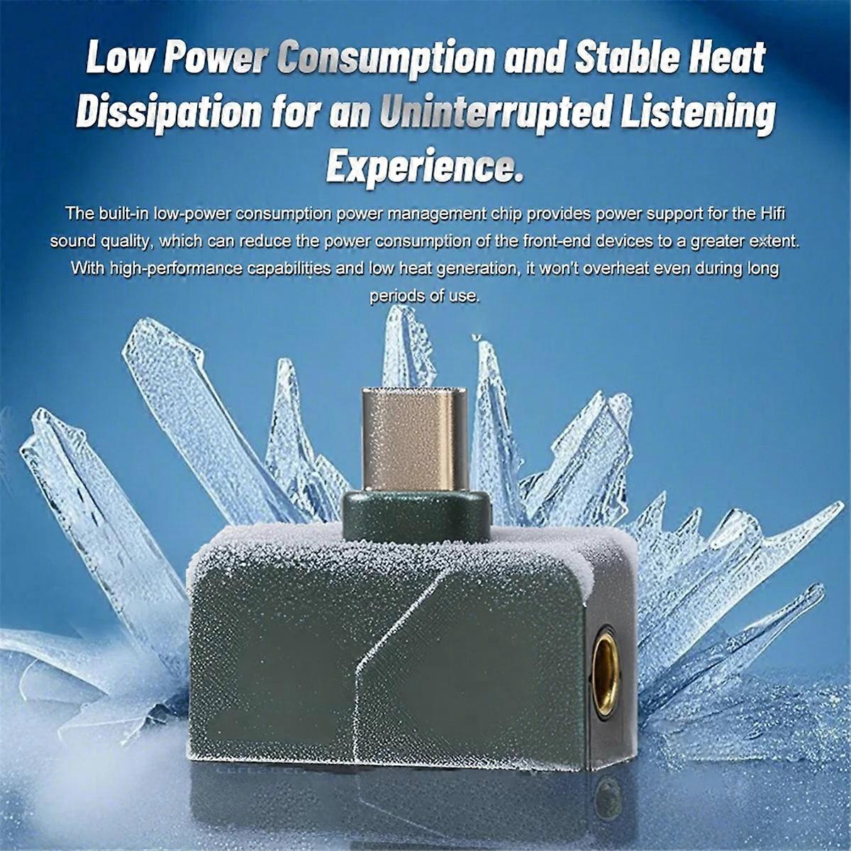 New CD-2 Portable Type-C to 3.5mm 4.4mm Audio HiFi Earphone Decoder Headphone Amplifier for Android/IOS//Win10 B
