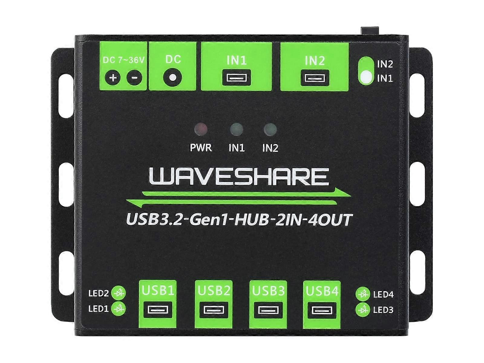 USB HUB, Extending 4X USB 3.2 Ports, Switchable Dual Hosts, Multi Protections