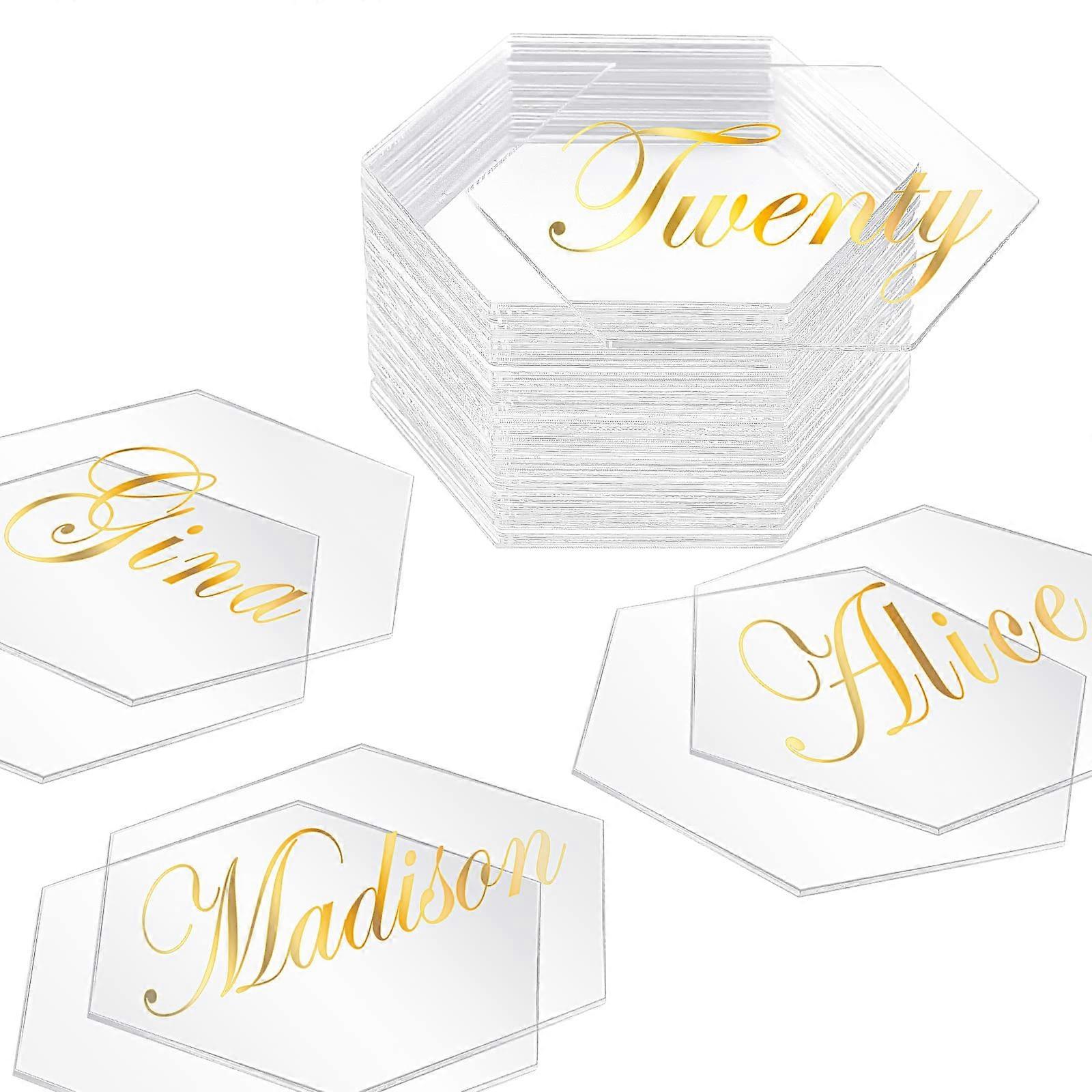 80 Transparent Acrylic Ground Cards - 3.15" x 2.76" Hexagonal Plates, Durable Acrylic Hexagon Tiles for Crafts and Displays