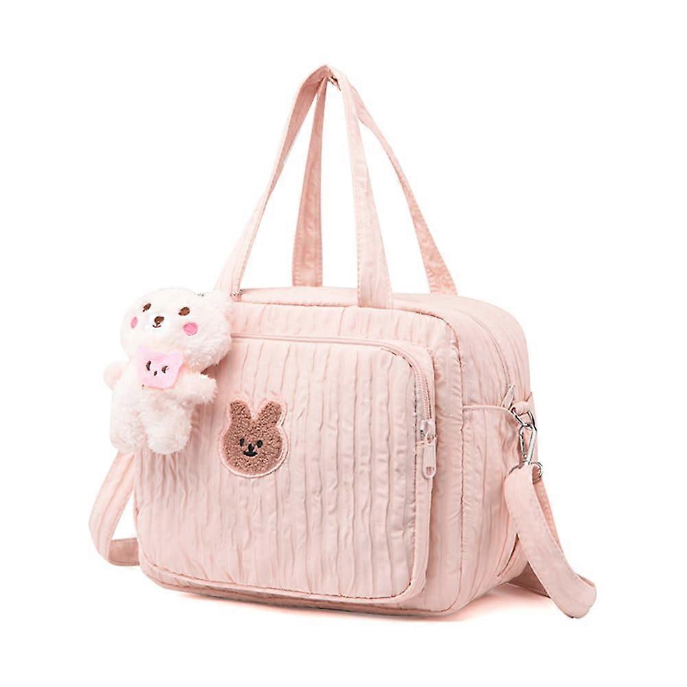 Diaper Bag Tot Crossbody Travel Tote Nazli C01-Pink Multi-Function Storage Bag For Moms