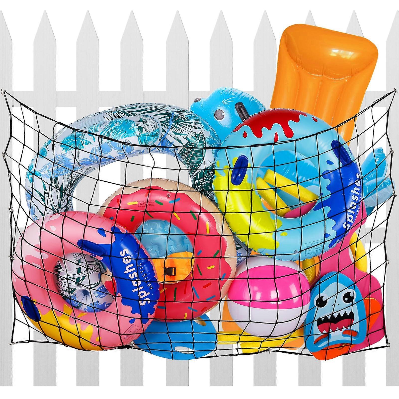 Extra Large Pool Toy Storage Net 71x47 Inches - Durable Mesh Organizer for Floats and Swim Accessories