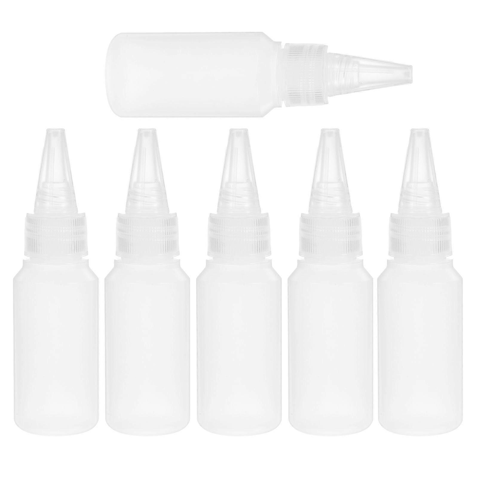 6pcs Plastic Squeeze Bottles Small Squeeze Bottles Plastic Bottles Applicator Mini Empty Squirt Bottle with Cap for Paint Art Crafts Liquids Lotion Gl