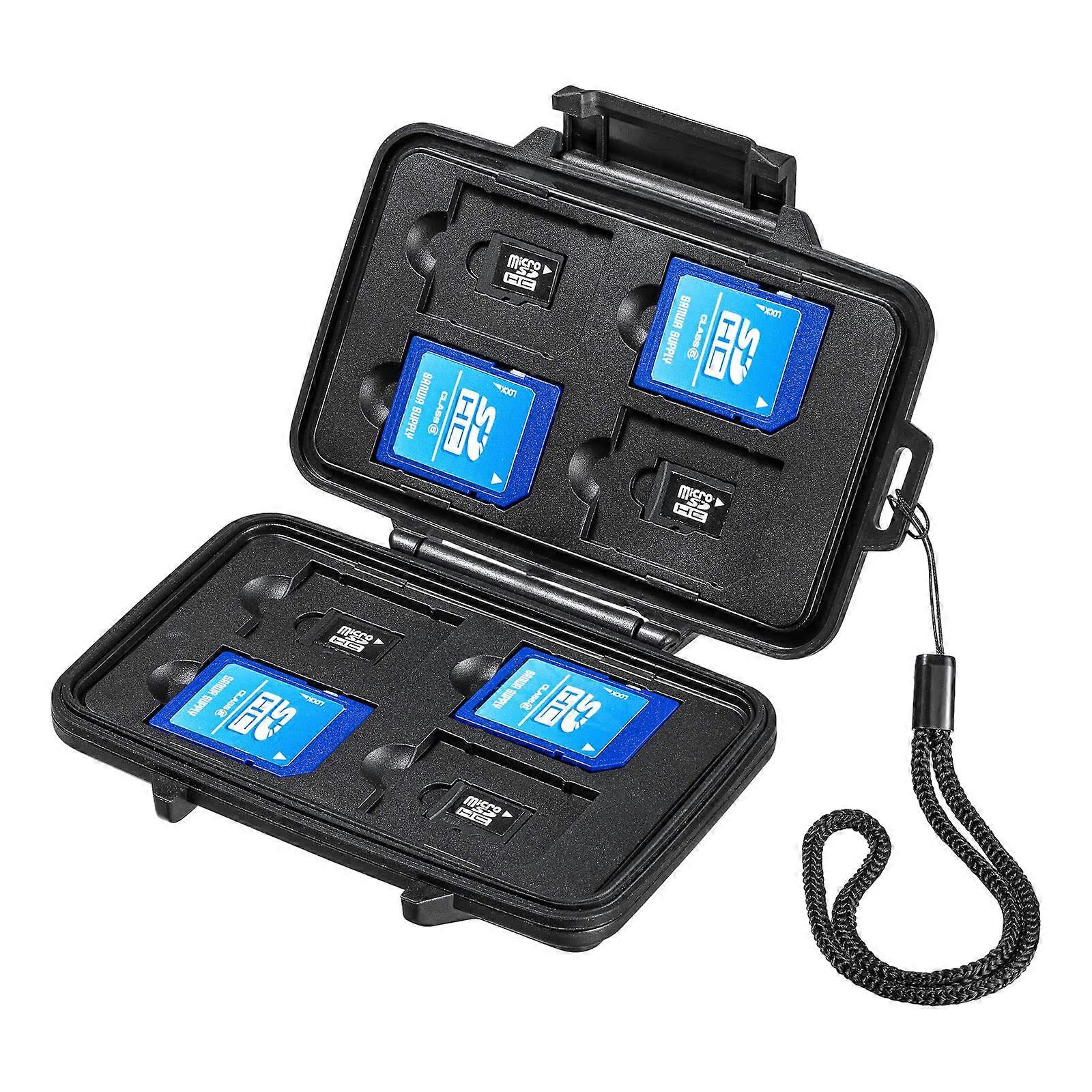 FC-MMC29BK Memory Card Case,, Dustproof, IP55 Equivalent (for SD Card and Micro SD Card), Holds Up to 16 Cards, Black