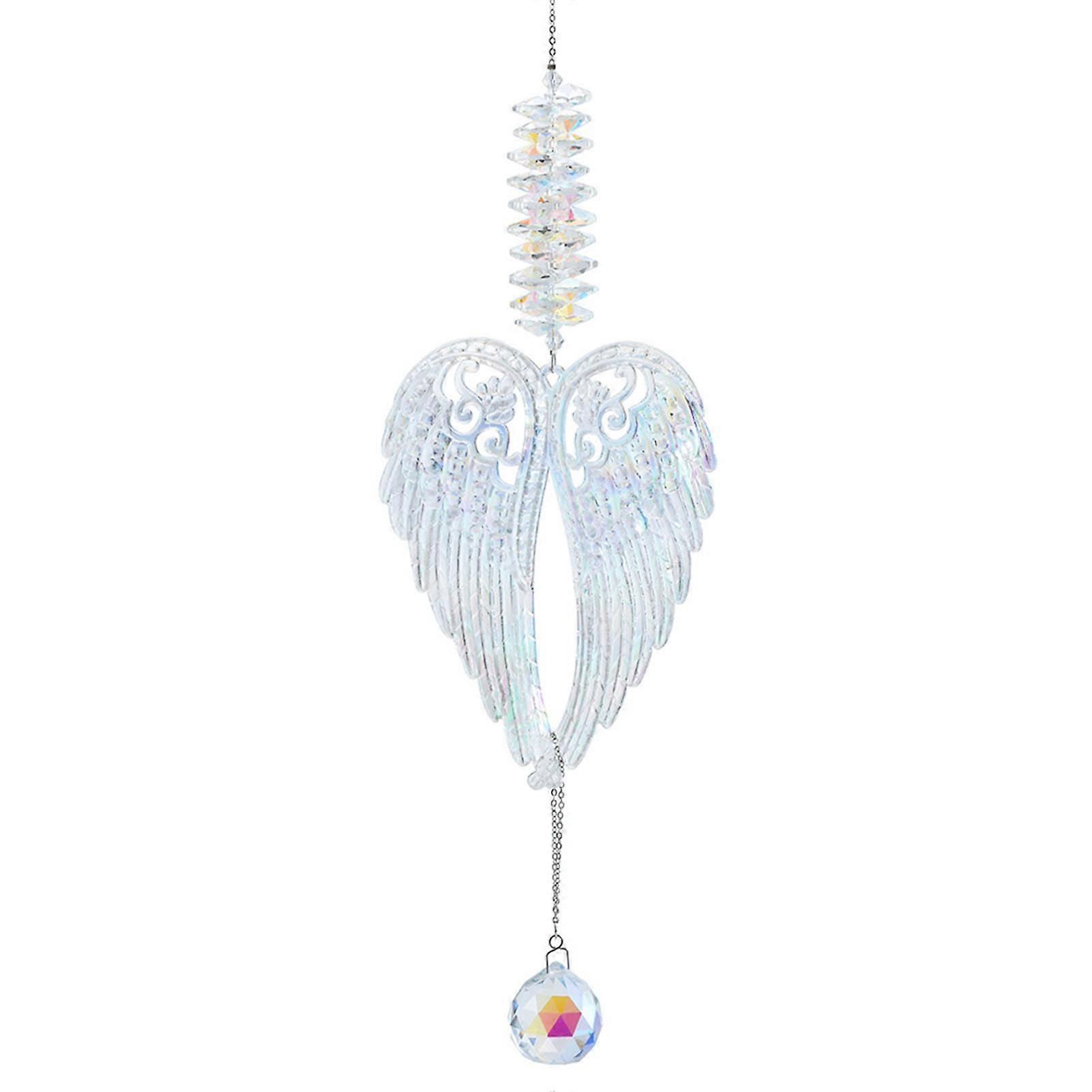 Butterfly/Angel Hanging Crystals Wind Chime Lightweight Wall Window Hanging
