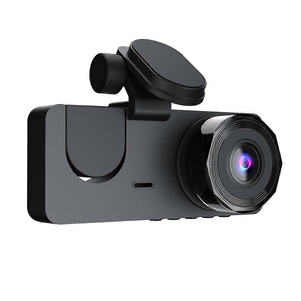1080P DVR Dash Camera Front & Inside & Rear Camera Driving Recorder 2 Inch Screen Dashcam Support Night-Vision Loop Recording Motion Detection One-Ke