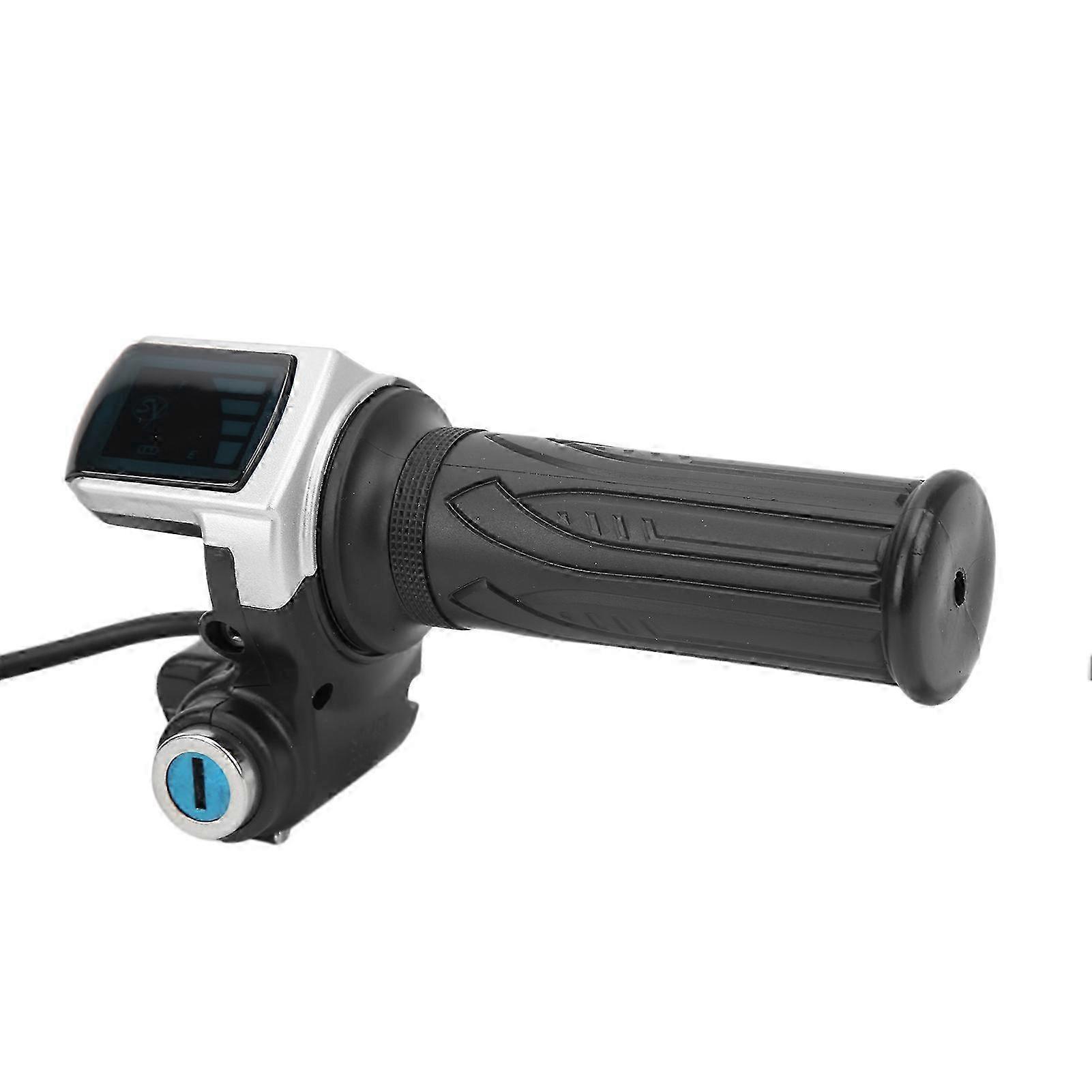 48V Motorcycle Scooter Twist Throttle Grip with LED Indicator and Lock Key