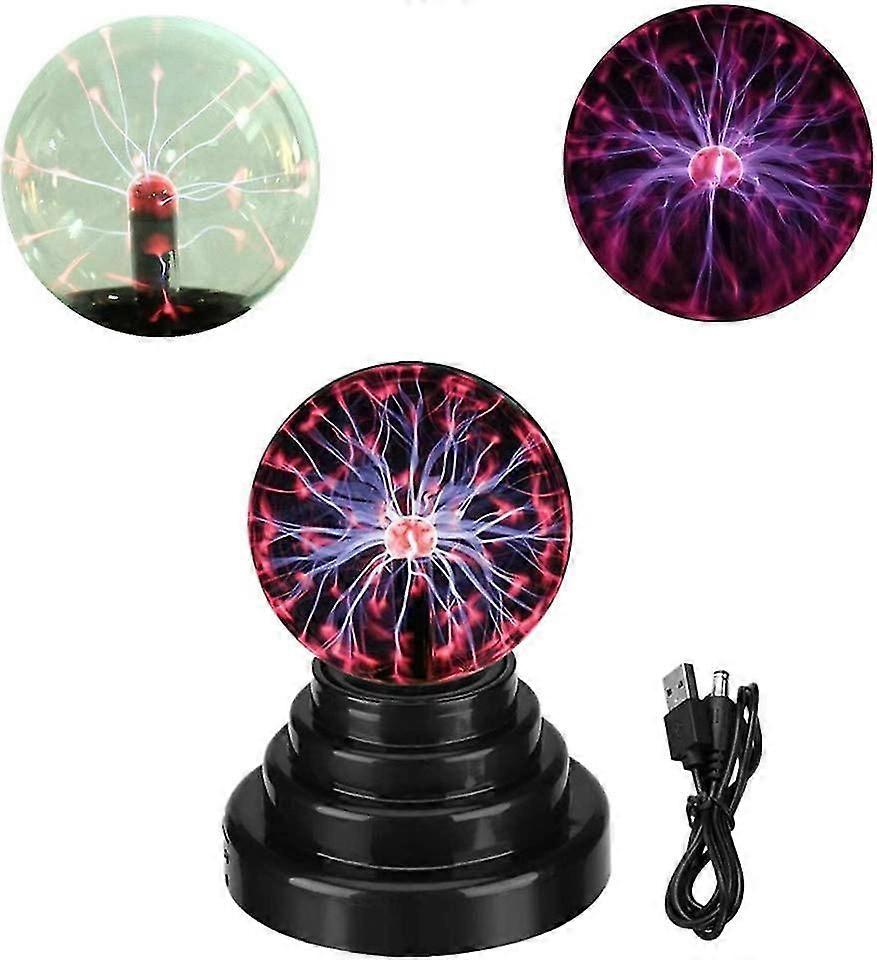 Elektrisk Magic Statisk Plasma Ball Lava Globe Night Light Lamp Touch Sensitive