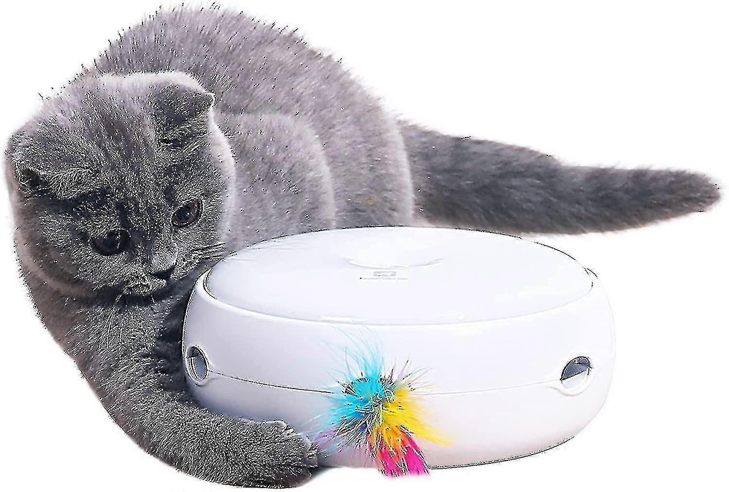 Cat Toy Electric 360 Rotating Interactive Cat Toy, Ambush With Ball Tracks 2-in-1 Intelligence Cat Toy With 4 Interchangeable Springs For Cats/kittens