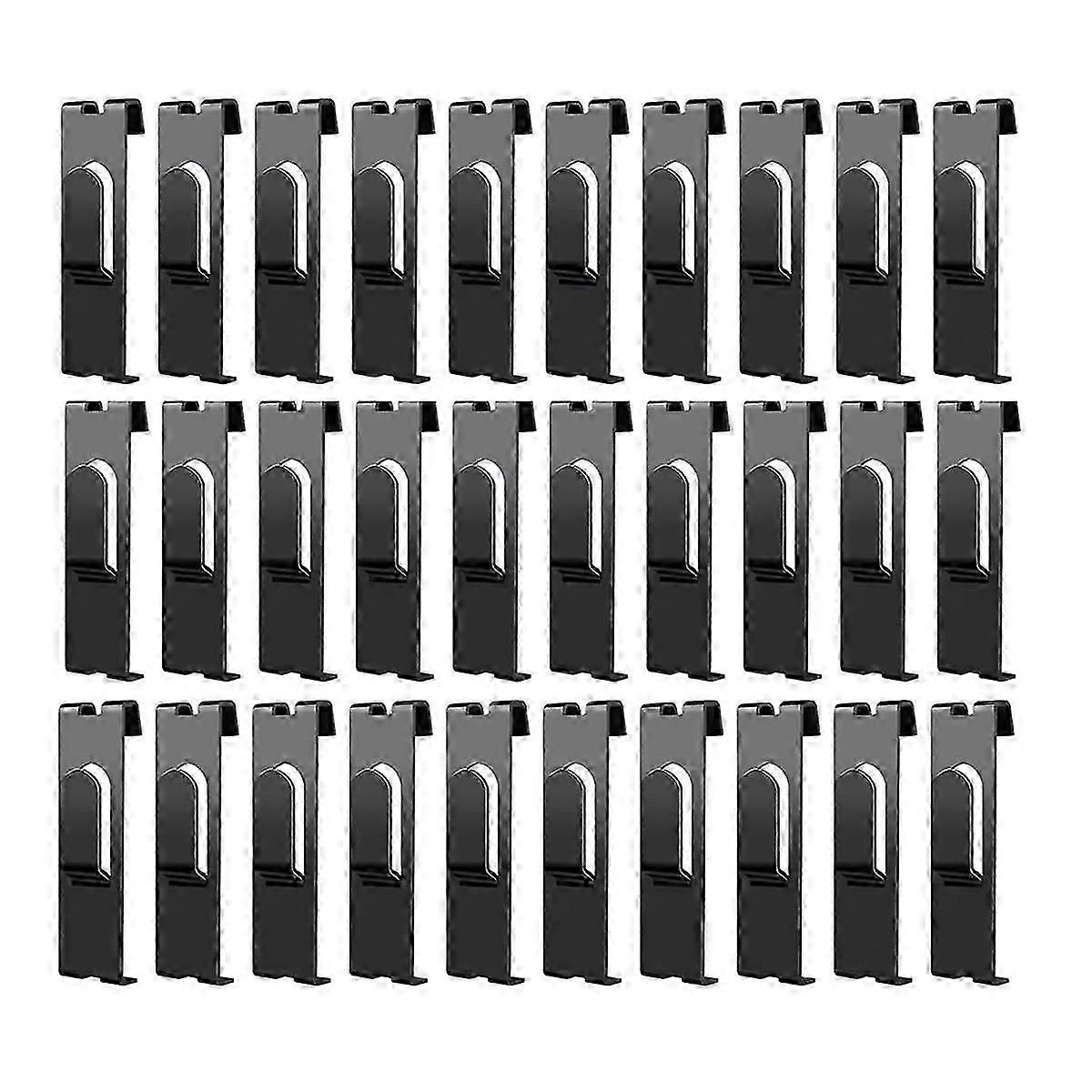 30Pcs Gridwall Hooks Hangers,Grid Panel Hooks Grid Wall Hook Grid Wall Accessories Wire Grid Hook Grid Shelf Hooks Black