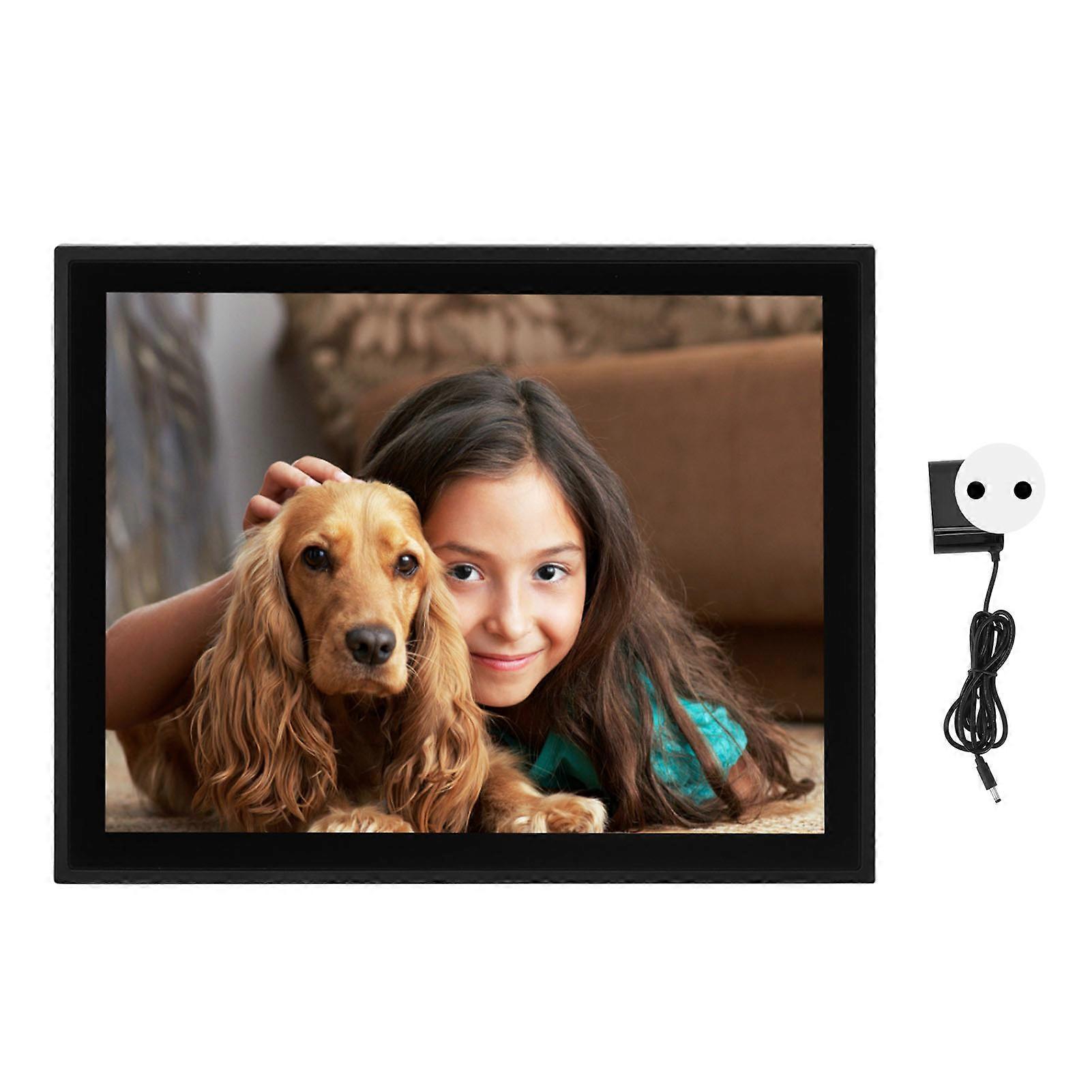 15 Inch Photo 100‑240V 1920x1080P Built in 32GB Memory Automatic On Off WiFi Digital Picture Frame for Family EU Plug