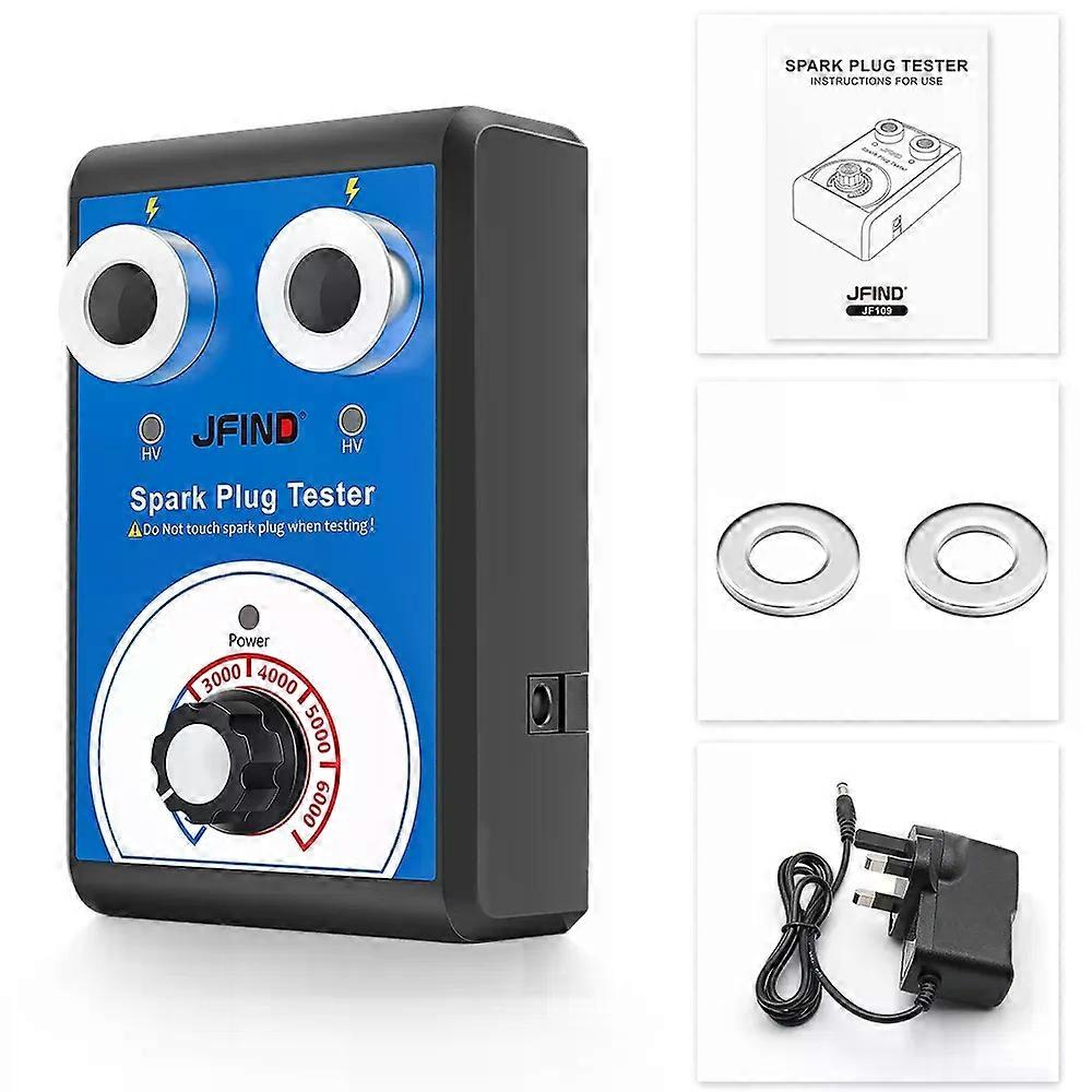 Jfind JF109 13mm Double hole Car Motorcycle Auto Spark Plug Tester 110V 220V to 12V Automotive Detector Ignition Analyzer Tools