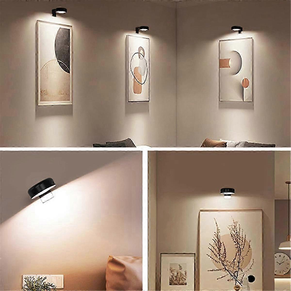 Picture Lights, Art Lights,Picture Lights 4 Pack, LOperated Art Lighting with Remote, Color Temps, M x
