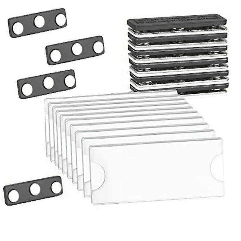 Magnetic Name Tags Kit, Magnetic Badge Holders with 3 Strong Magnets