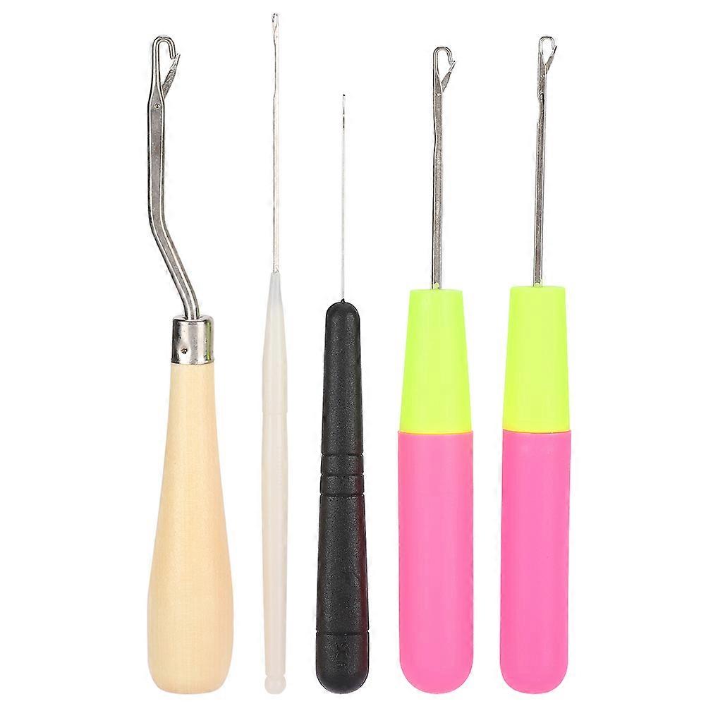 5st / set spärrkrok verktyg böjd tunga virknål kit DIY-tillbehör för stickning