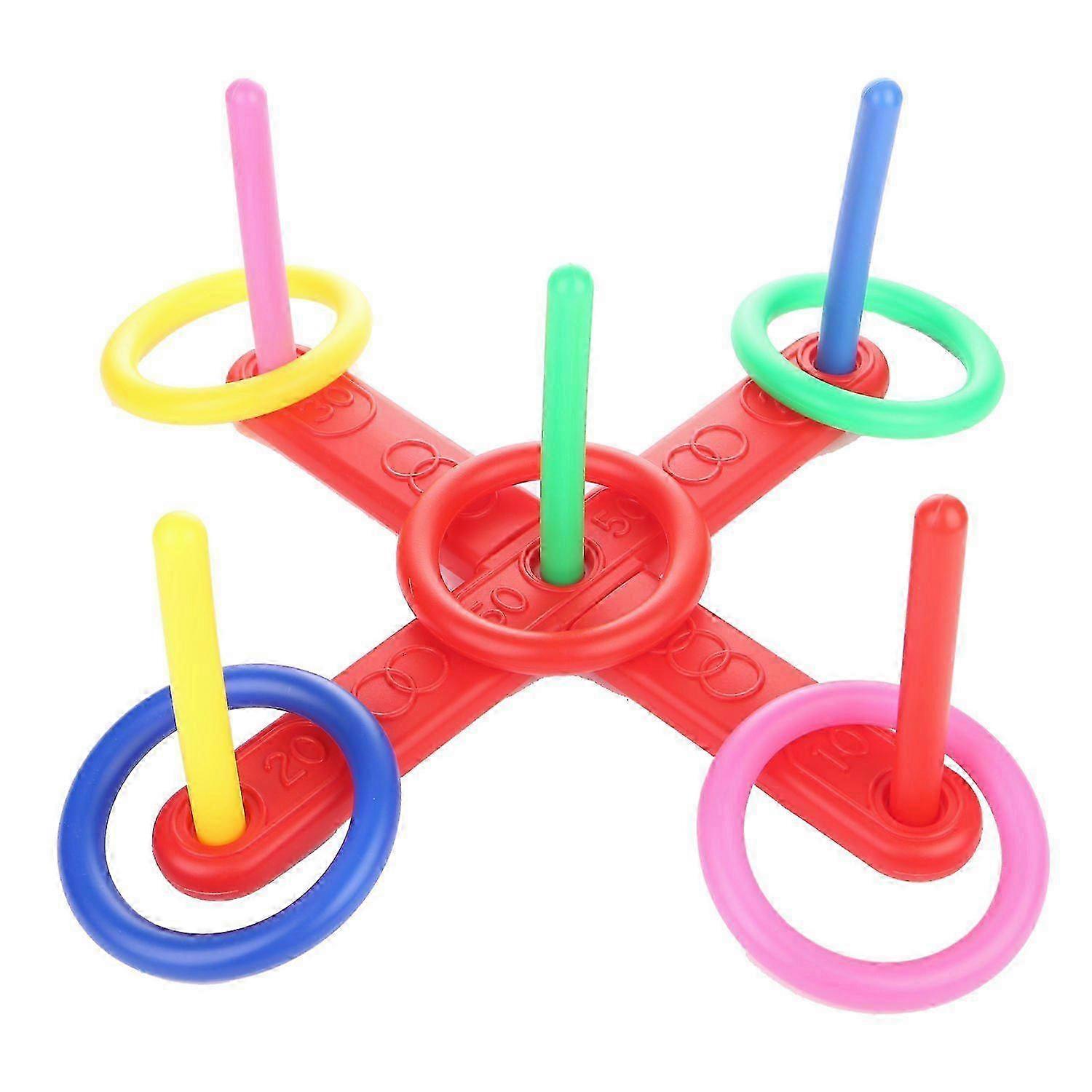 Ring Toss Game Quoits Hoopla Set Quiots Pegs Rope Kids Garden Party