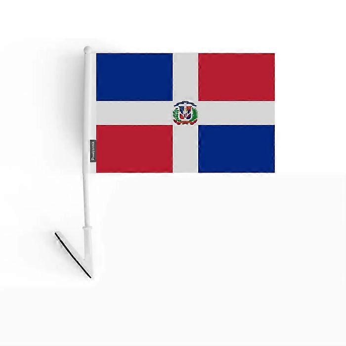 adhesive flag – Dominican Republic – 14 x 21 cm – Soft Polyester – Easy to Stick – 5 pieces