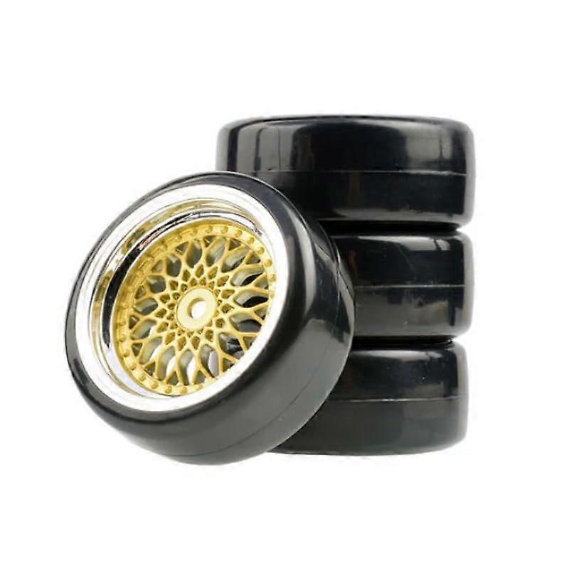 Mounted 1/10 Drift Car Tires (4) 9mm Offset