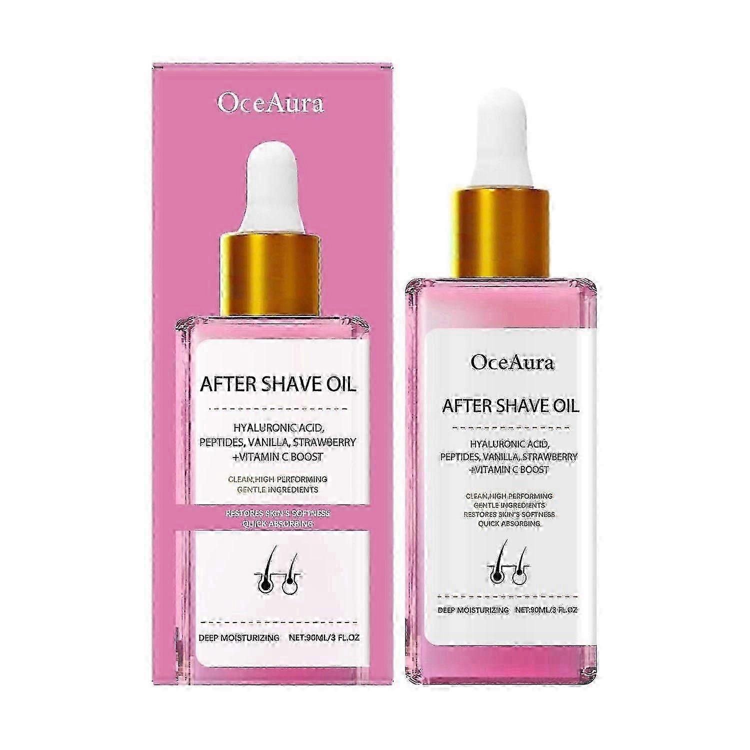After Shave Oil, Strawberry Vanilla After Shave Oil για λείο δέρμα, Απαλό σερβίρισμα μετά το λάδι ξυρίσματος, Βαθιά ενυδάτωση & ενυδάτωση, Πρόληψη της τριχοφυΐας προς τα μέσα