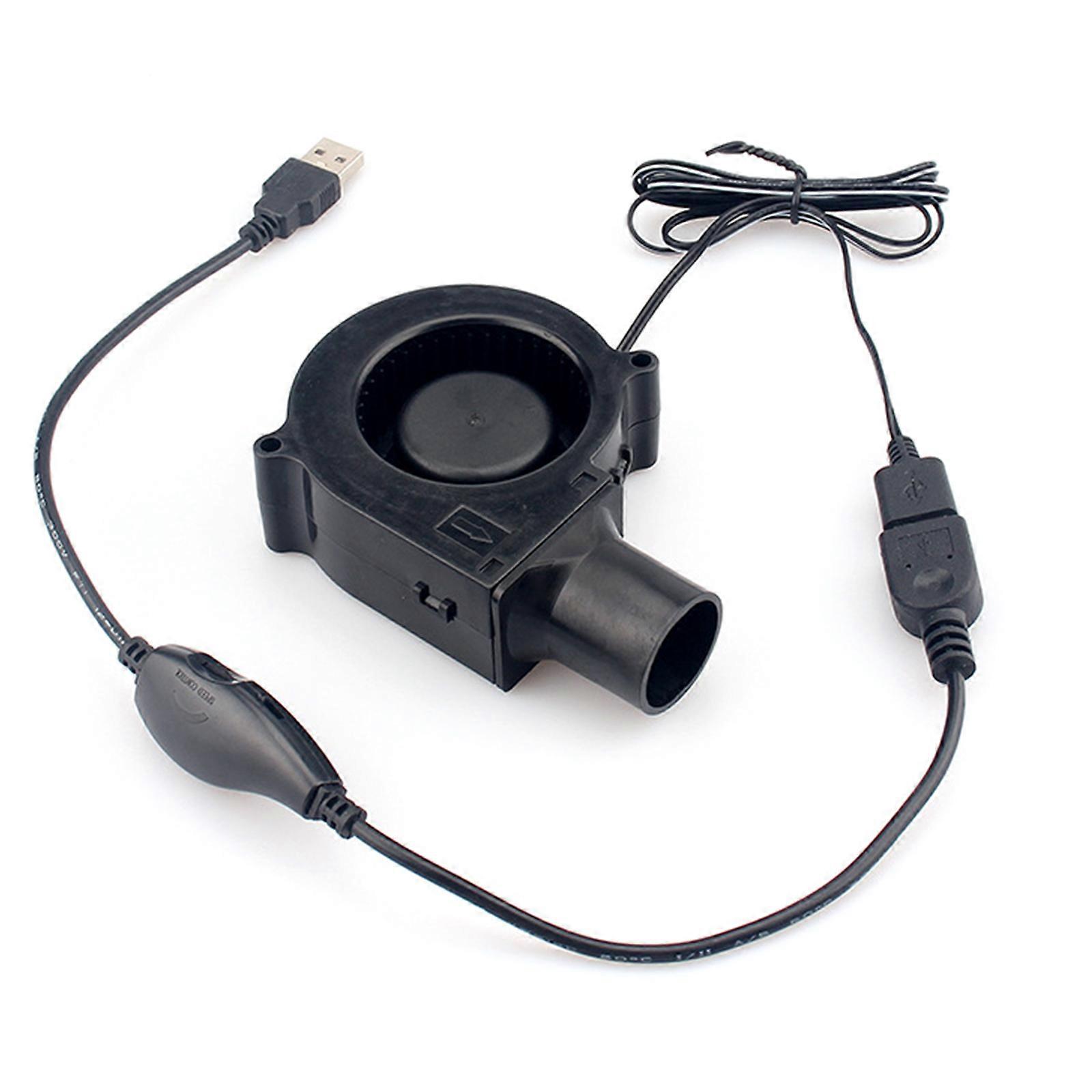 New 7530 5V USB Powered Fan with Speed Controller- Compact and Quiet Blower for Barbecue and Camping