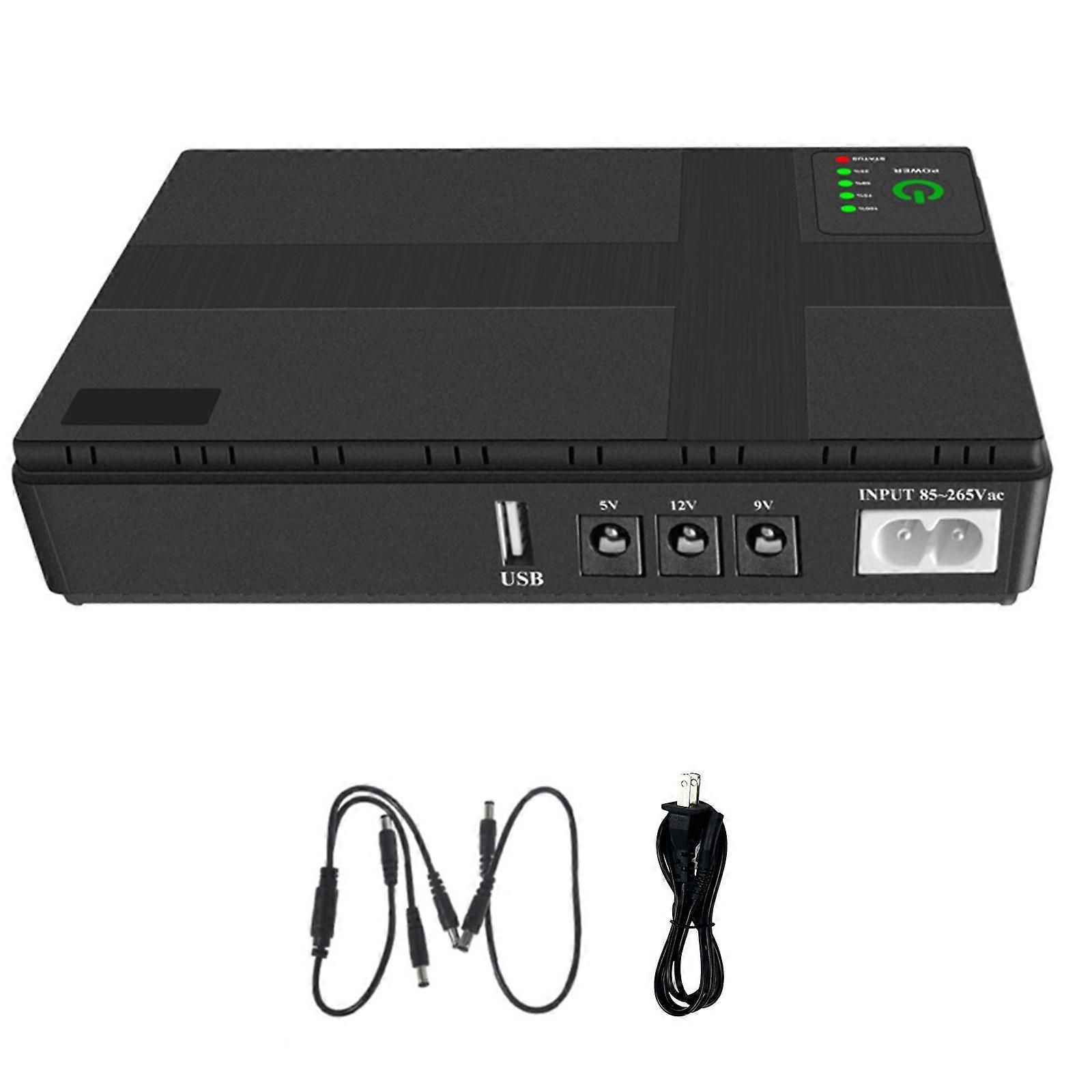Mini Portable UPS Uninterruptible Power Supply 5V/9V/12V for WiFi Router Speaker LED Light and More Backup Power Adapter Multicolor