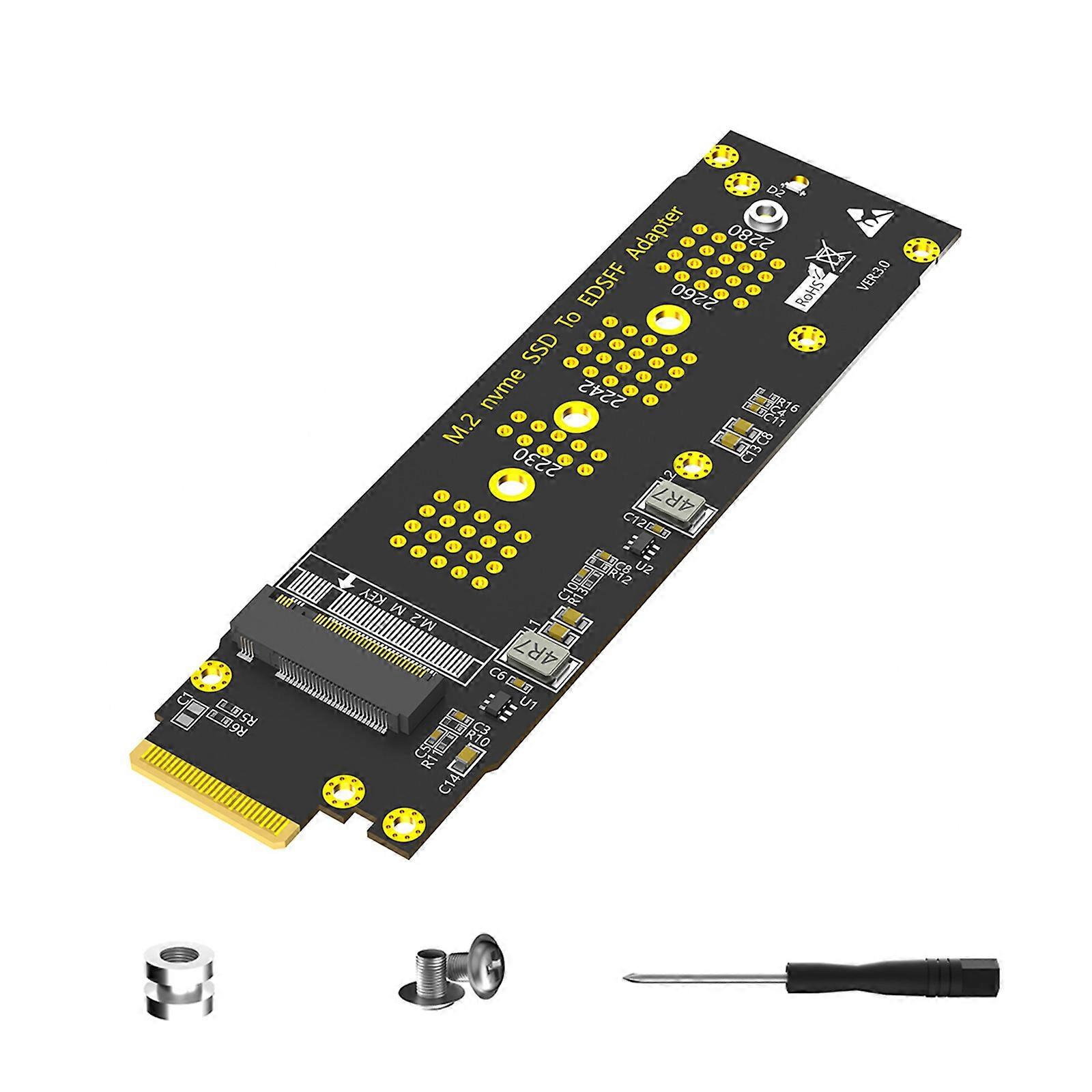 M.2 NVME M Key to EDSFF Interfaces M.2 NVME SSD Converters Adapter Card For M.2 2230 2242 2260 2280 1U Server