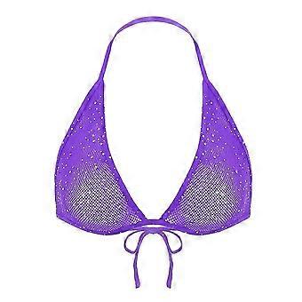 Sexiga Bralette-BH:ar för kvinnor, gnistrande glitter, strass, transparent underkläder, halterneck, rygglös, ihålig urringning