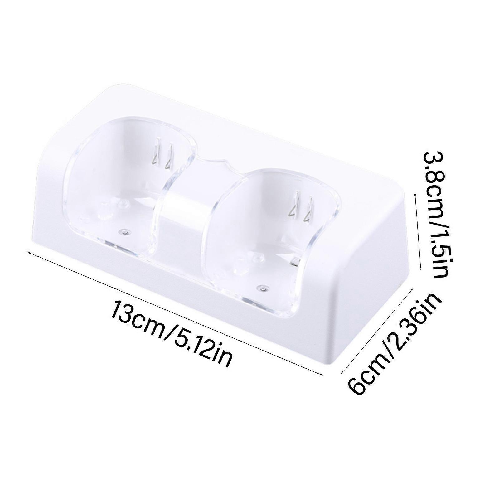2-in-1 Charging Station for   Remote Controller, Charger with 2 Rechargeable Battery Packs  white
