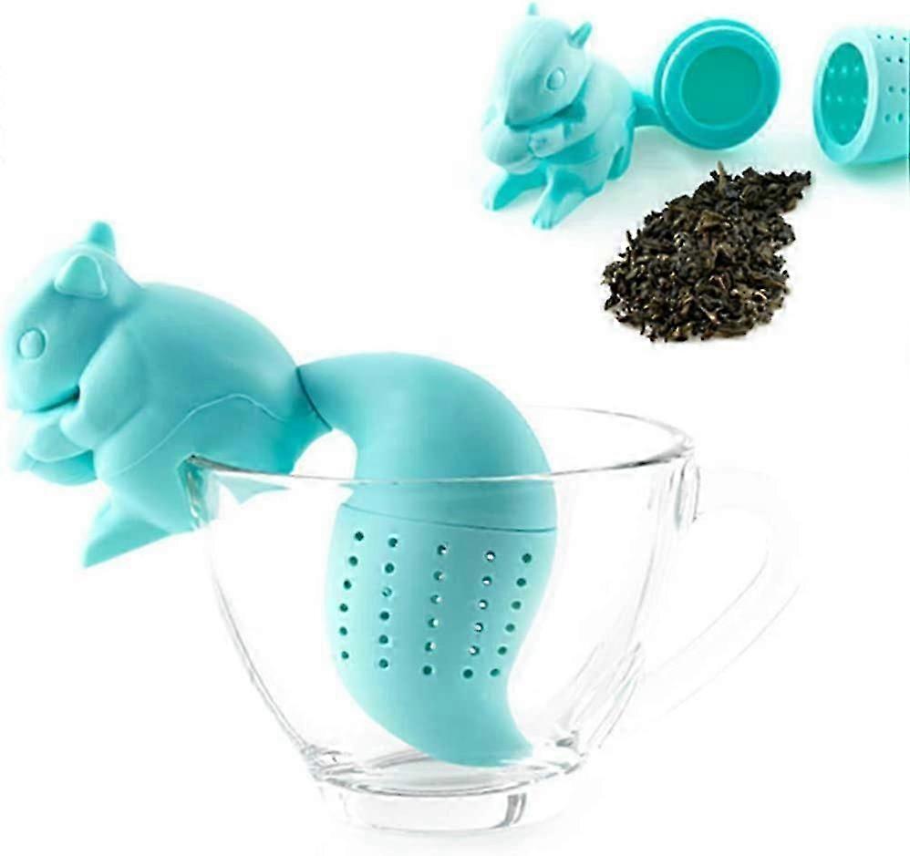 Cute Squirrel Tea Strainer 1Pcs Reusable Food Grade Tea Infuser Novelty Loose Leaf Tea Filter Diffuser Drink Accessory for Tea Drinkers Cute Gift on H
